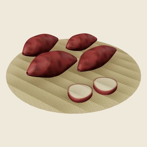 The produce of sweet potato, pictured in Qimo Farm World.